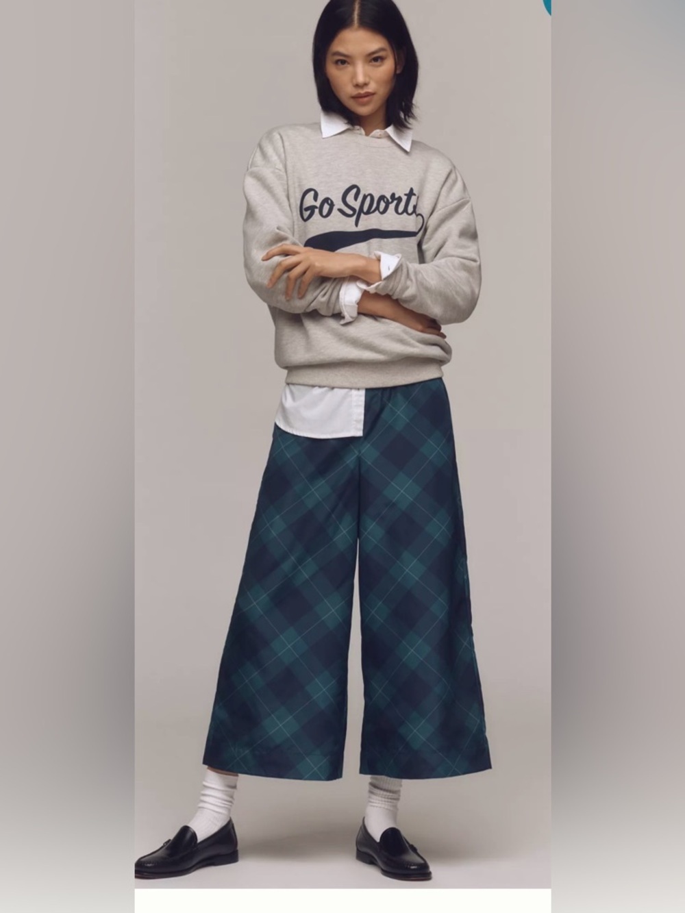 NWT Anthropologie Maeve Taffeta Plaid Wide-Leg Pants M Dark Academia